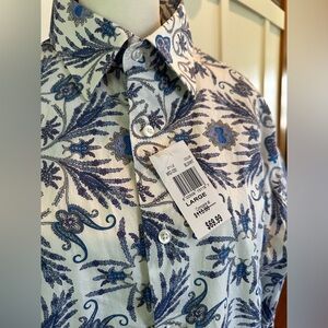 NWT Saks Fifth Avenue Men’s Dress Shirt, Large